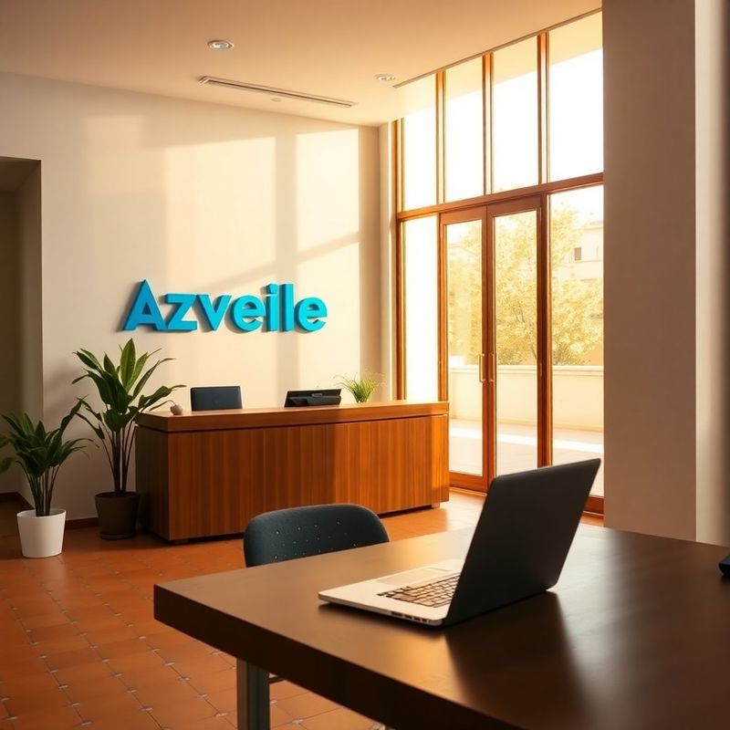 Oficina de Casa Ramírez en Sevilla con elementos de marca azules